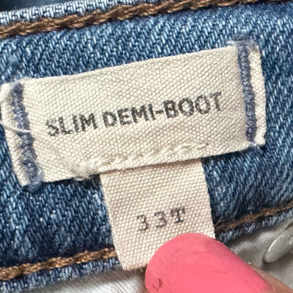 Madewell jeans slim Demi boot cut high rise ankle 33 tall - Picture 6 of 7